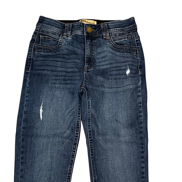 Democracy AbSolution Distressed Blue Ankle Skimmer Jeans Size 4 - Picture 3 of 7